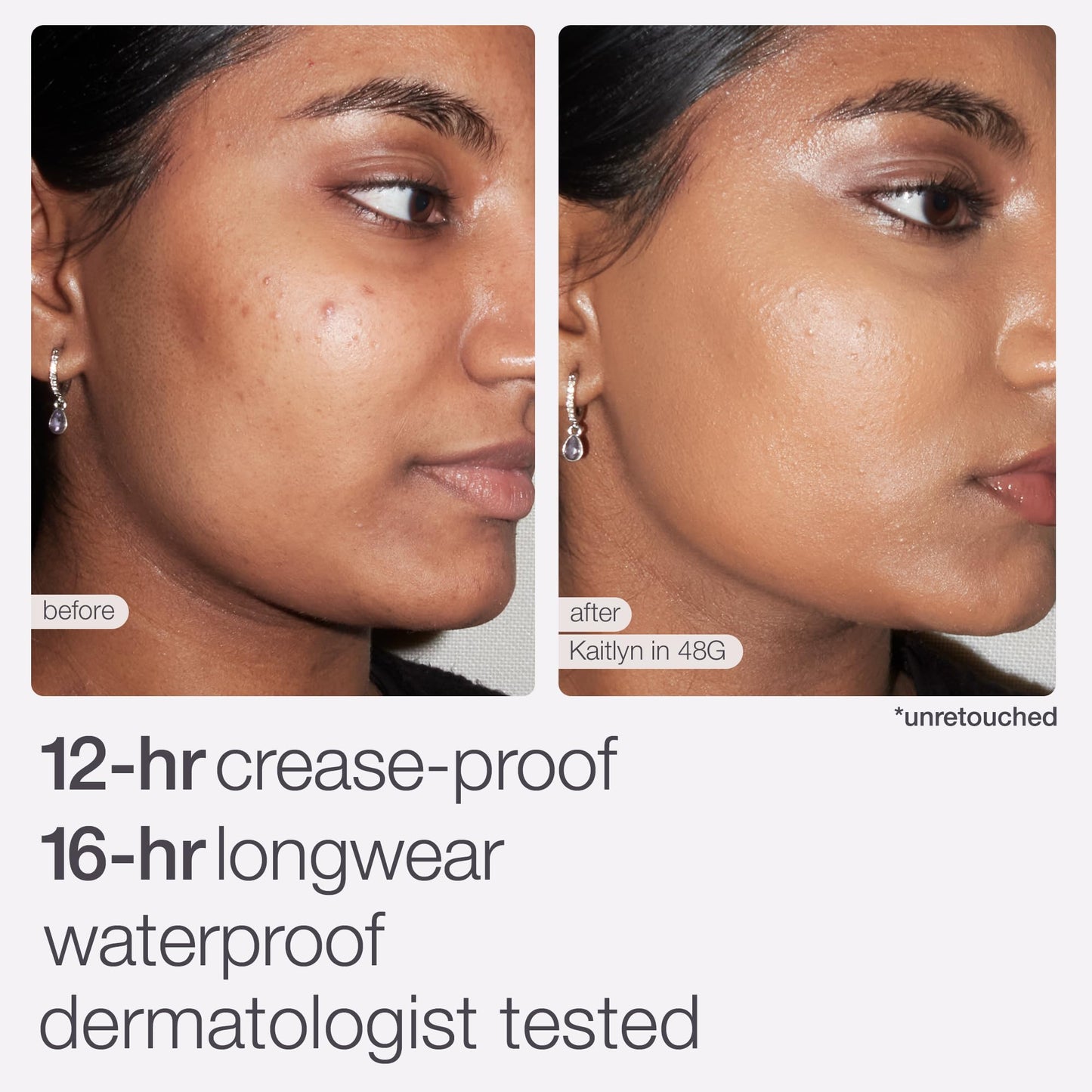 Side profile view of the 10ml Tarte Shape Tape matte finish concealer bottle highlighting its size.