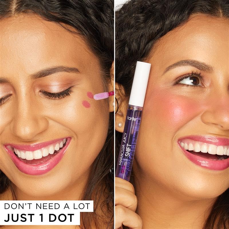 Tarte color-changing lip gloss swatch on hand