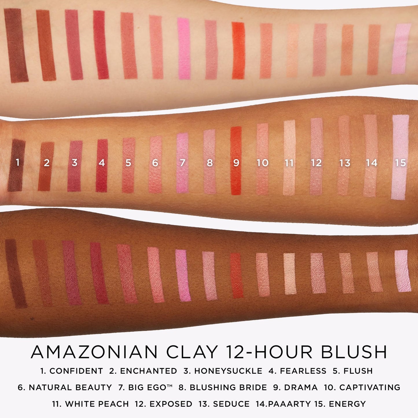 Authentic Tarte vegan makeup blush packaging detailing the clay infused longwear formula.