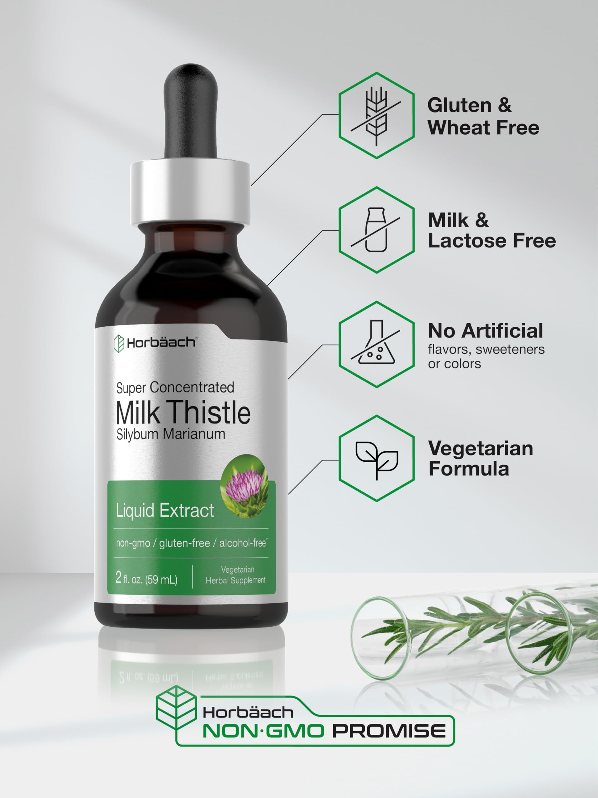 Super concentrated milk thistle seed tincture mixed in a clear glass of pure water