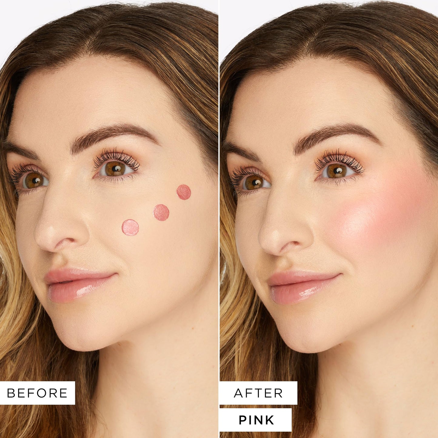 Close up of the precision cushion tip applicator on the liquid blush tube.