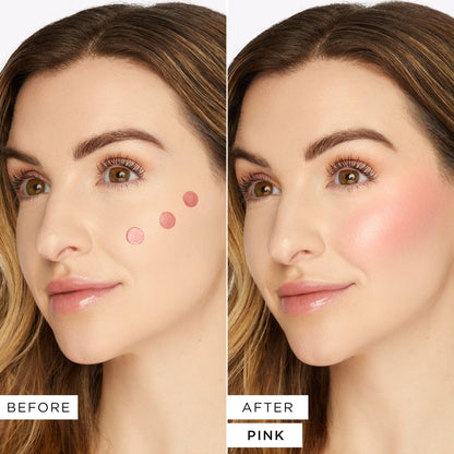 Close up of the precision cushion tip applicator on the liquid blush tube.