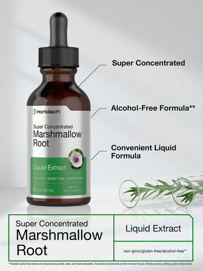 Side view of Horbaach Marshmallow Root herbal supplement bottle