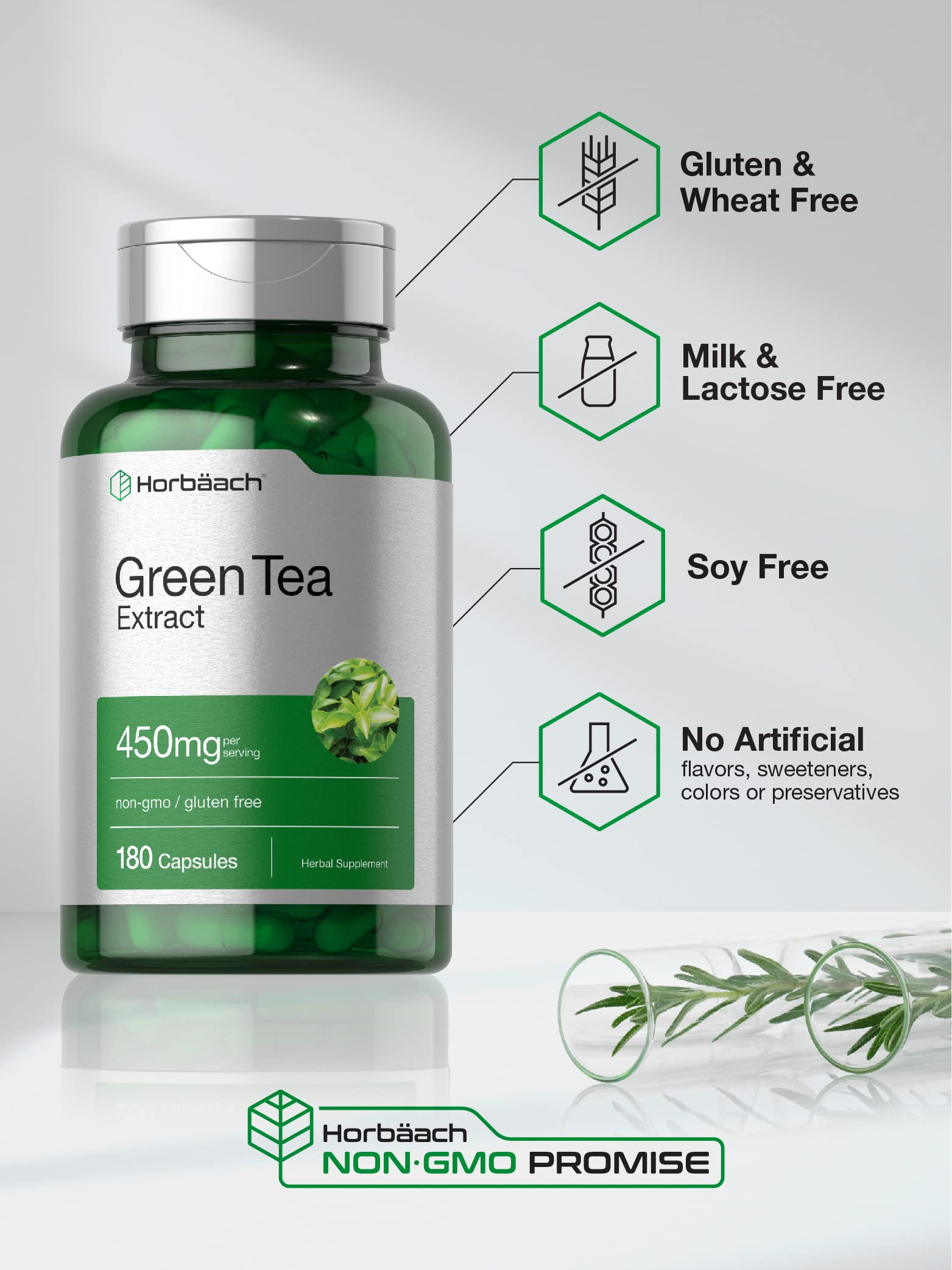 HorbÃ¤ach Green Tea Extract capsules supplement dosage details