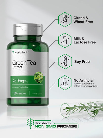 HorbÃ¤ach Green Tea Extract capsules supplement dosage details