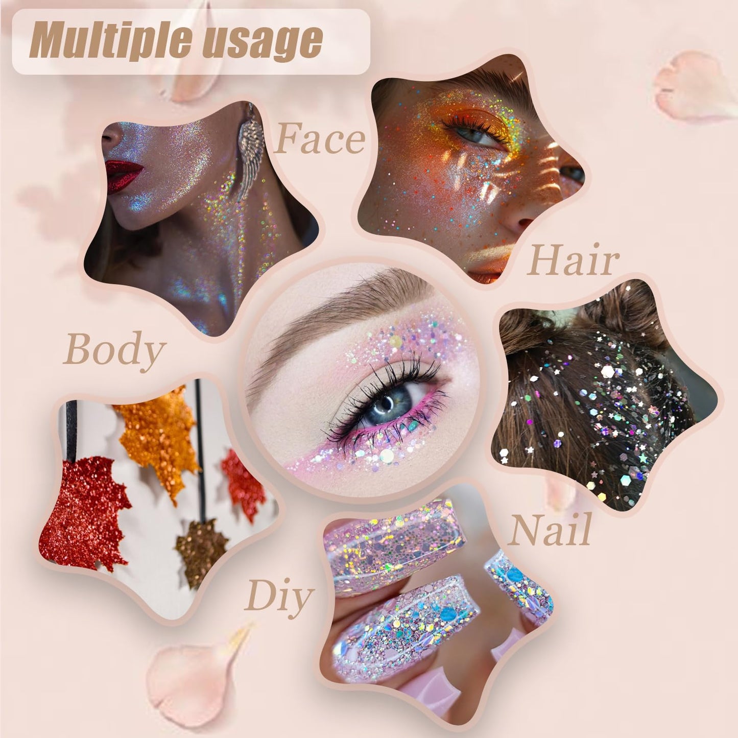 Demonstration of washing off the self adhering shimmer gel with soap