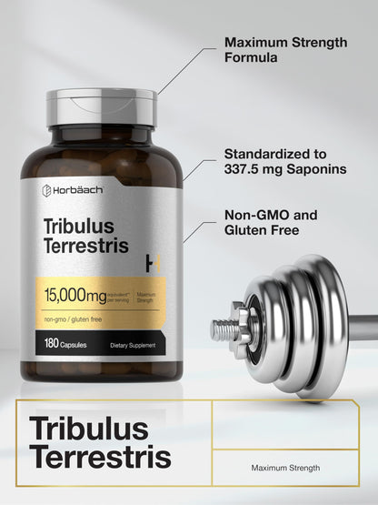 Horbaach Tribulus Terrestris quick release capsules side packaging details