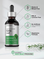 USA imported HorbÃ¤ach nettle leaf extract supplement bottle showcasing the secure outer seal protection