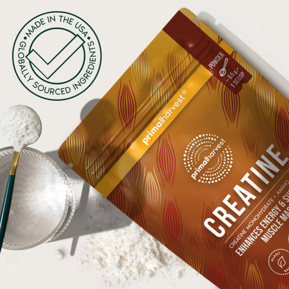 Primal Harvest Creatine powder mixed in shaker bottle