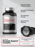 Authentic Horbaach men's wellness supplement bottle placed vertically showing clear supplement facts and usage instructions.