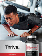 Nutritional information panel on the Horbaach prostate care product showcasing the maximum support herbal blend.