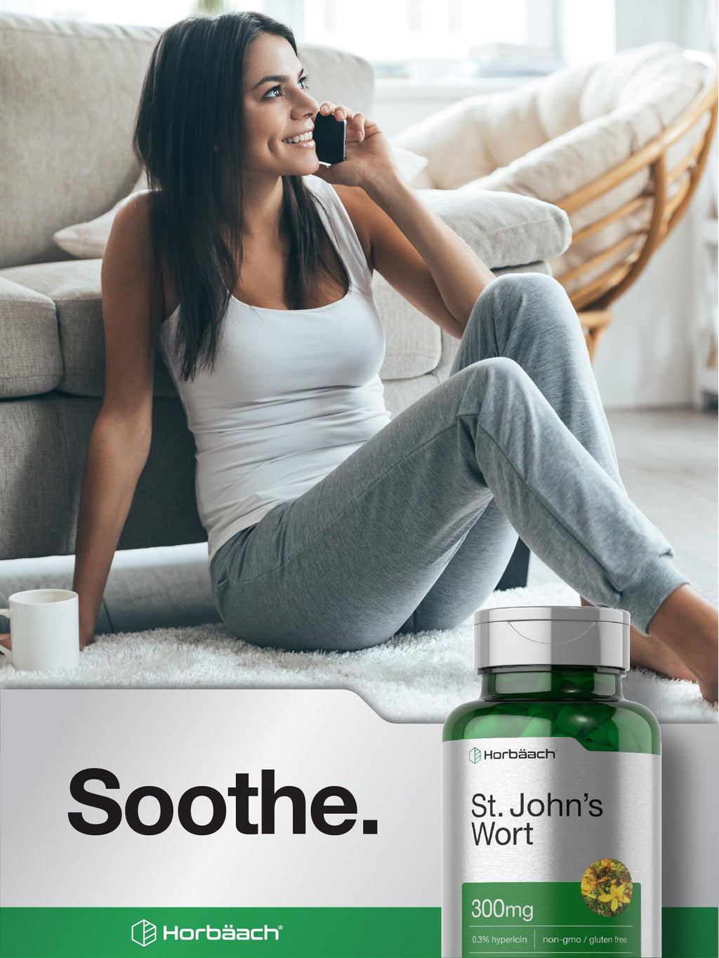 HorbÃ¤ach St Johns Wort 300mg capsules size and safety seal demonstration