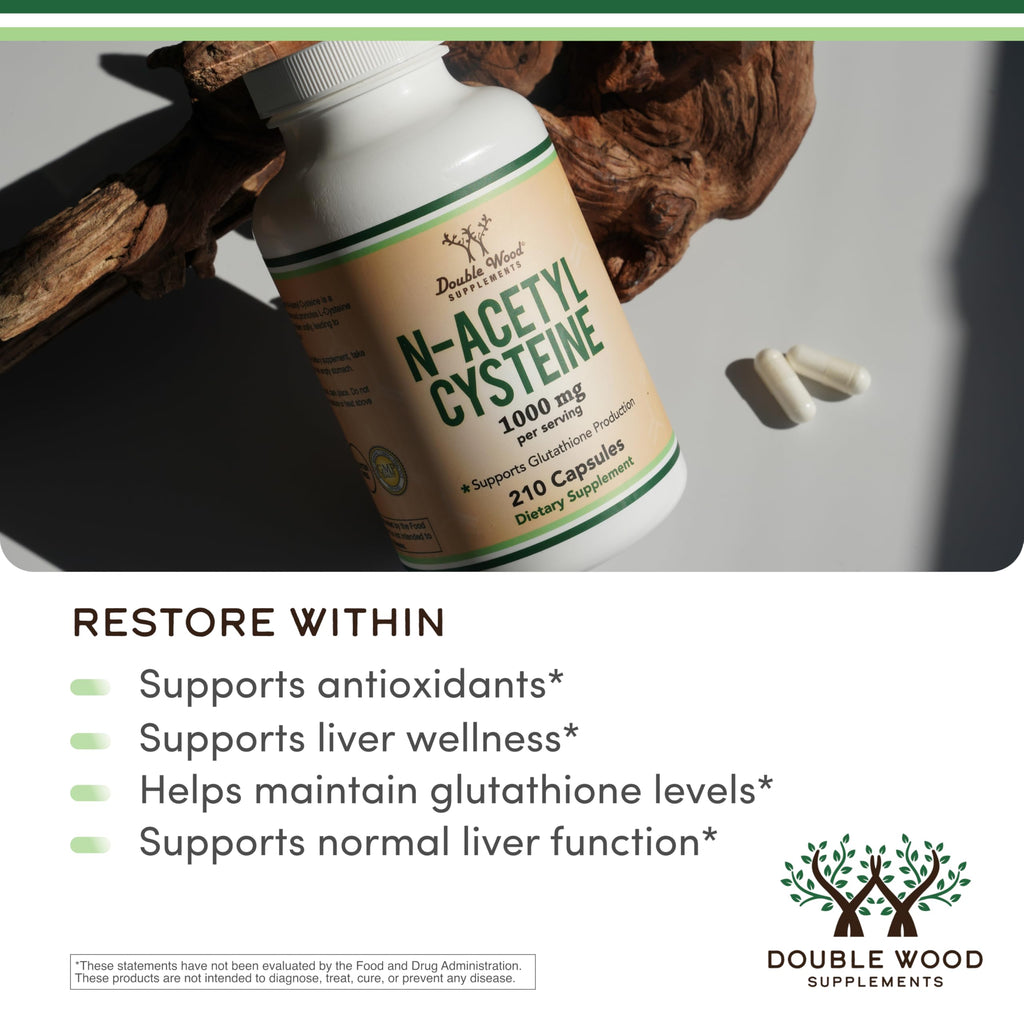 Double Wood Supplements N-Acetyl Cysteine supplement facts panel
