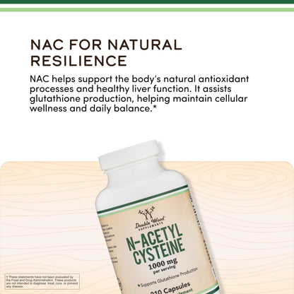 Authentic USA imported NAC supplement capsules