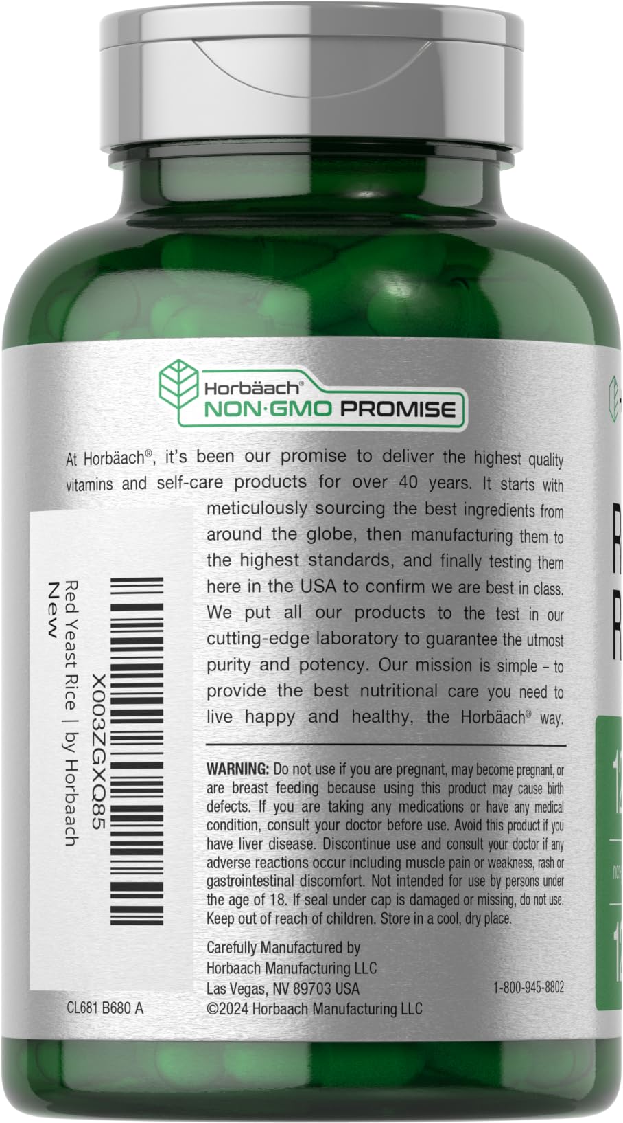HorbÃ¤ach Red Yeast Rice quick release capsules