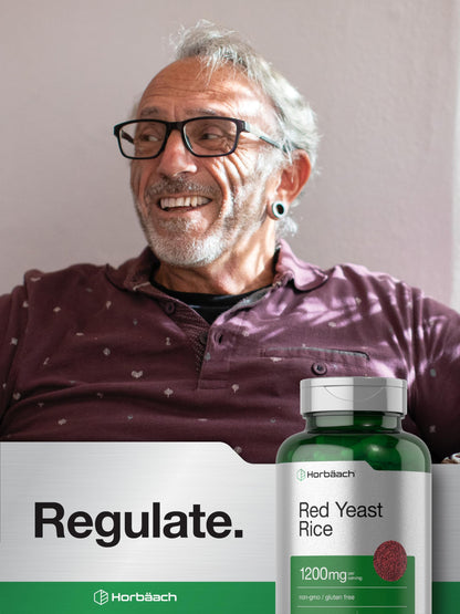 Close up of HorbÃ¤ach Red Yeast Rice supplement facts
