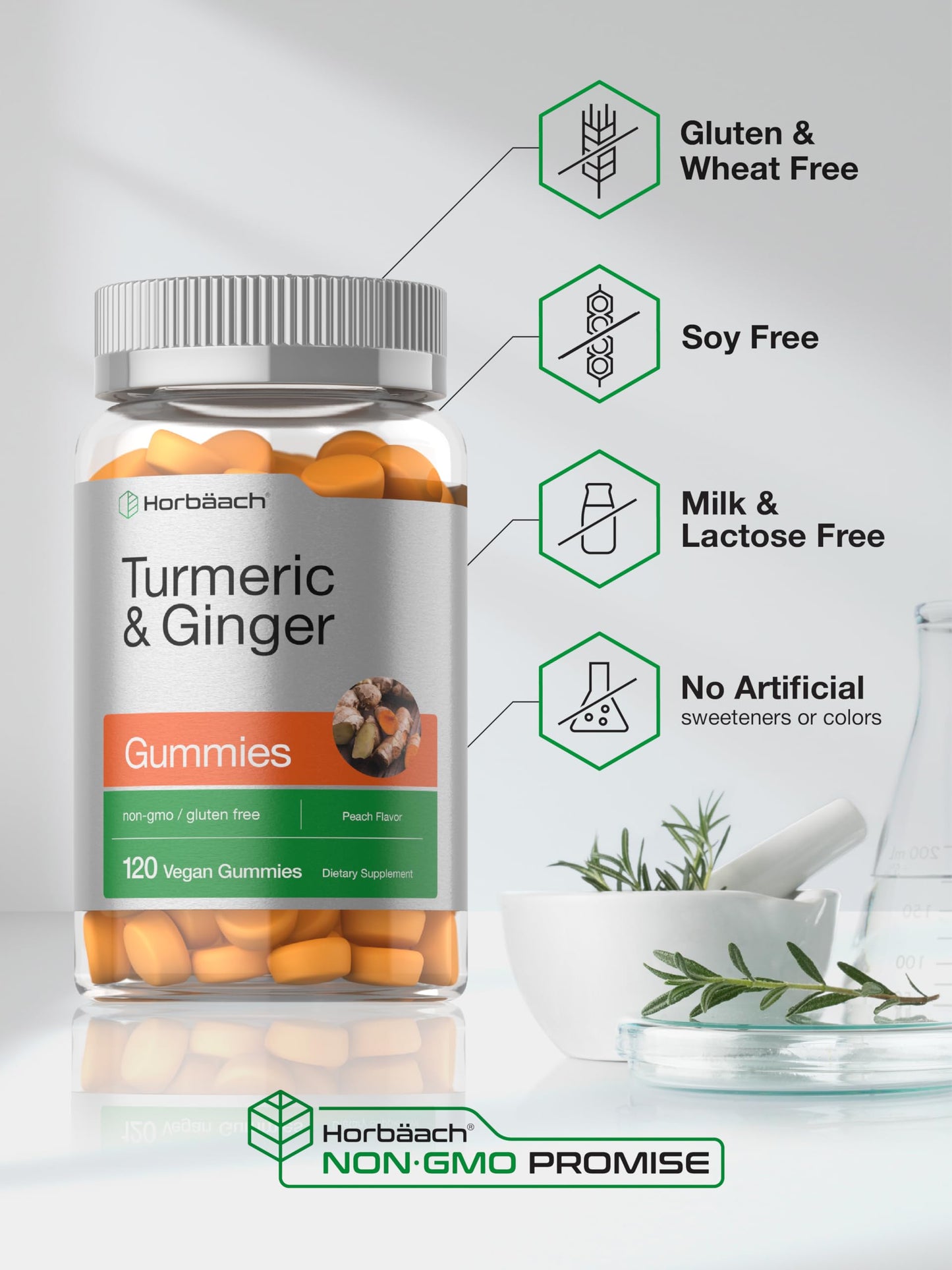 Horbaach nutritional information panel displaying accurate milligrams of botanical root extracts