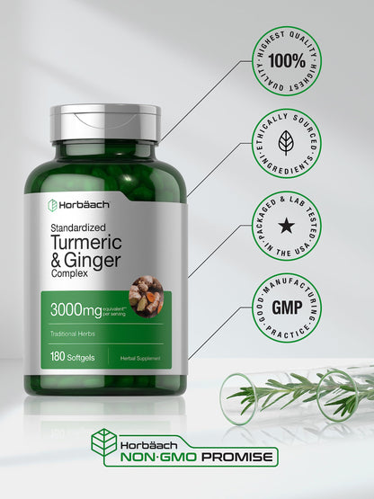 Horbaach Turmeric and Ginger black pepper extract maximum absorption health supplement