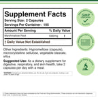 Double Wood Marshmallow Root 210 capsules label supplement facts