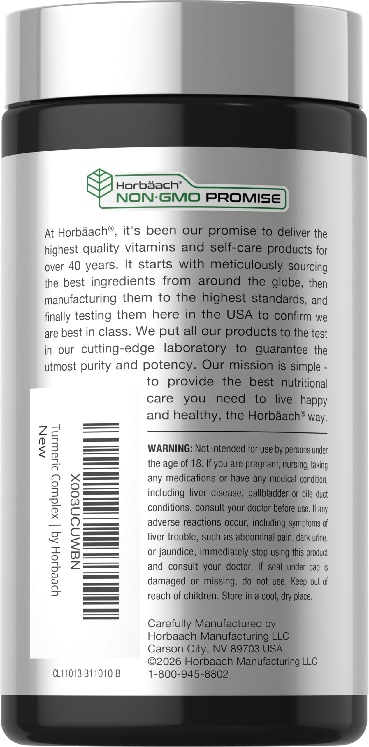 Premium non-GMO gluten-free turmeric capsules with black pepper for joint support