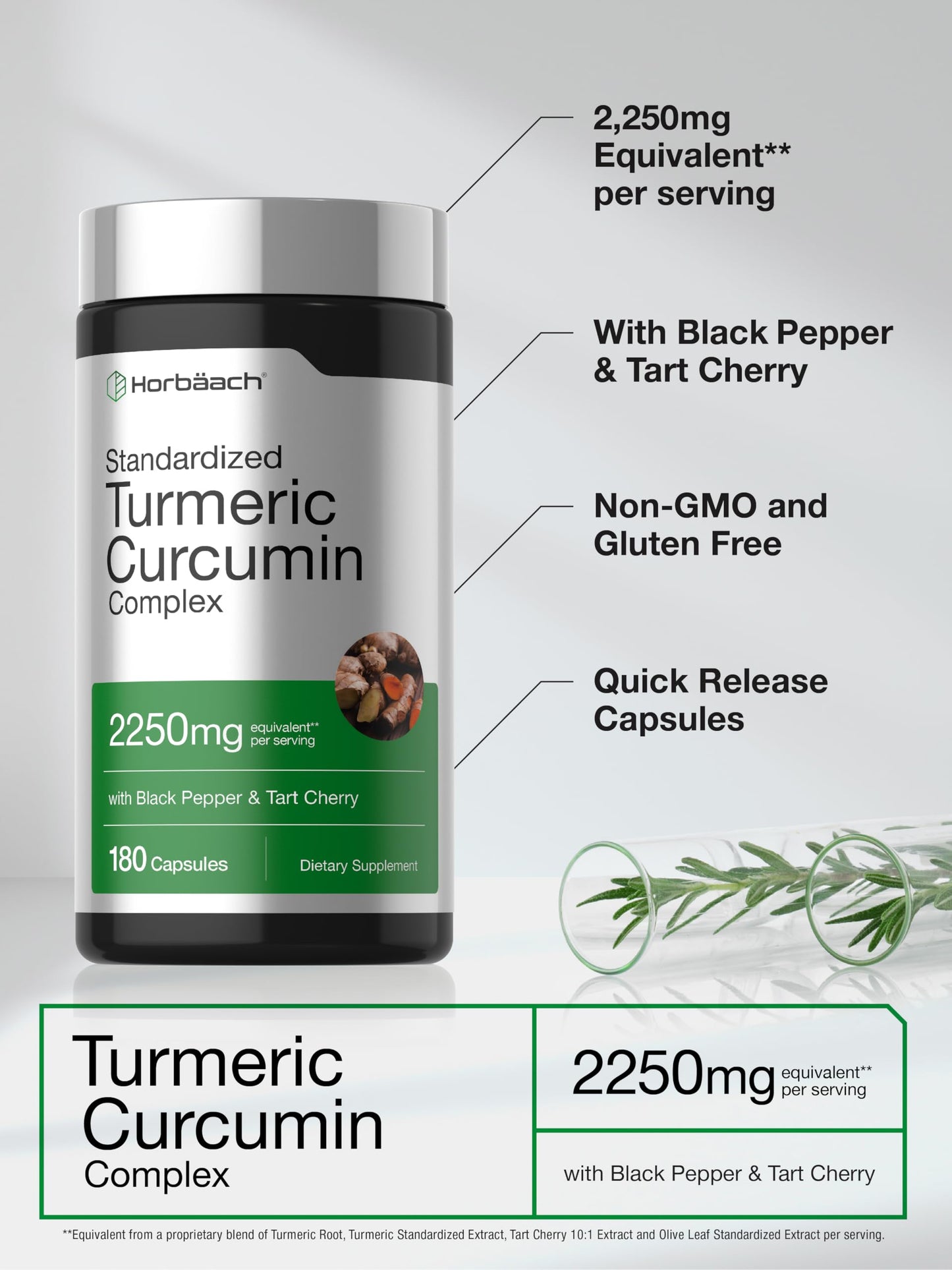High potency USA imported curcumin dietary supplement capsules for active recovery