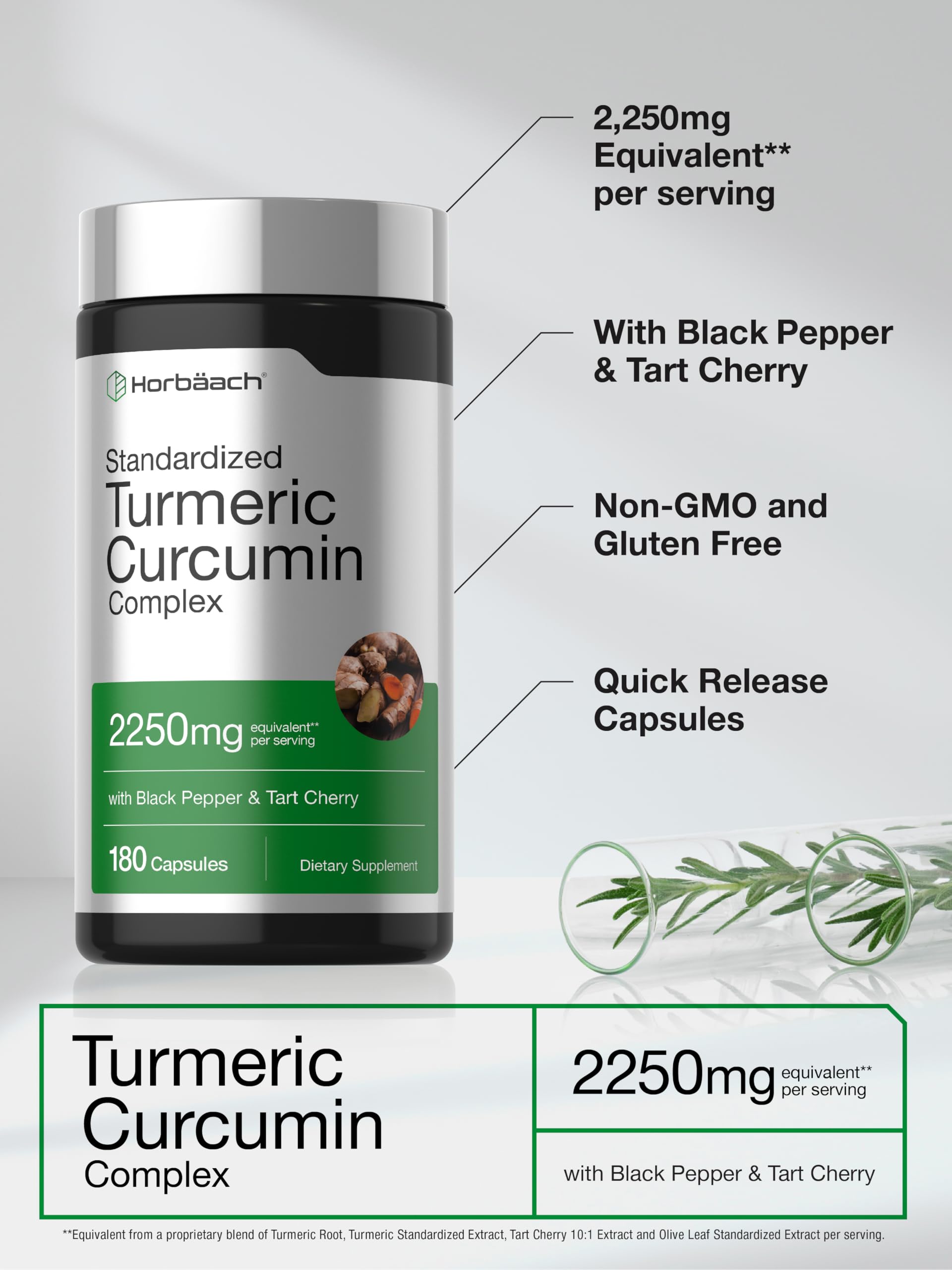 High potency USA imported curcumin dietary supplement capsules for active recovery