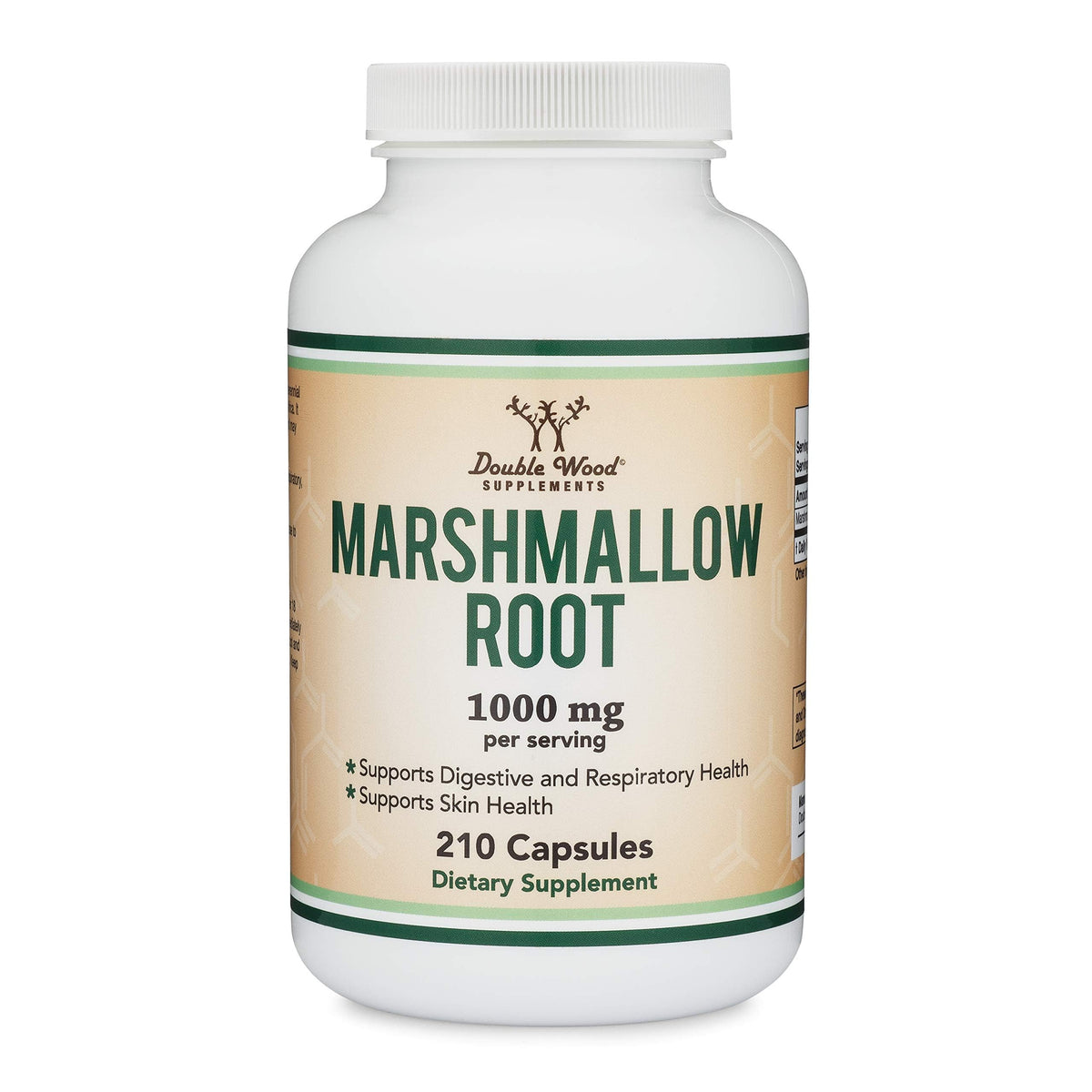 Double Wood Marshmallow Root vegan gluten free capsules packaging