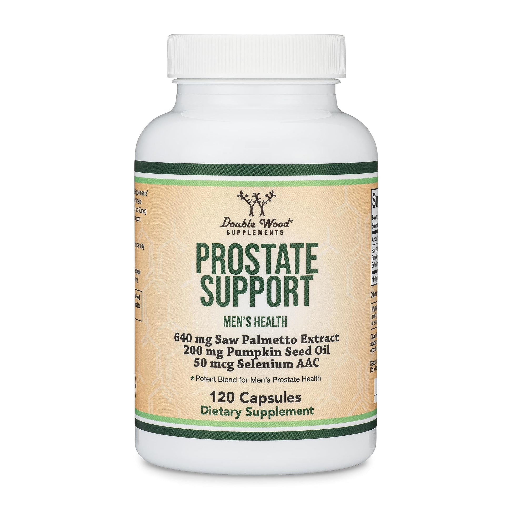 Double Wood Supplements bottle highlighting non GMO ingredients for bladder control