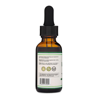 USA imported Double Wood organic herbal tincture bottle on clean background