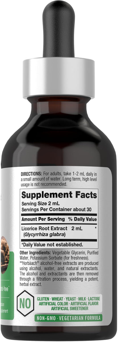 Horbaach Licorice Root herbal supplement label details