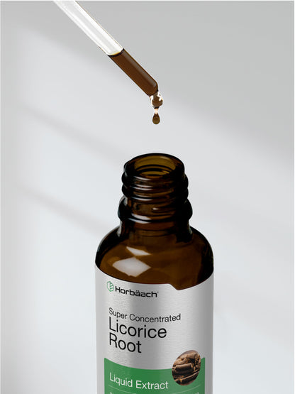 Two fluid ounce bottle of Horbaach Licorice Root Extract