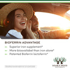 Double Wood Supplements Bioferrin formula side label view
