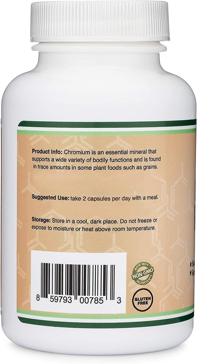 USA imported Double Wood Chromium Picolinate supplement for blood sugar balance.