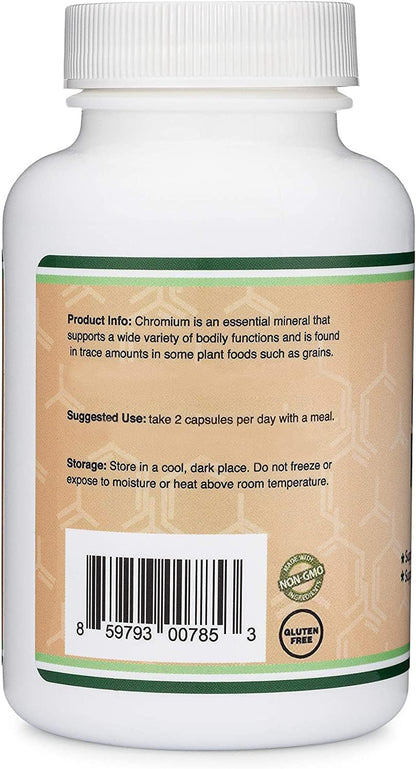 USA imported Double Wood Chromium Picolinate supplement for blood sugar balance.
