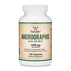 Double Wood Supplements Andrographis authentic USA manufactured seal and non GMO gluten free certifications on the bottle.