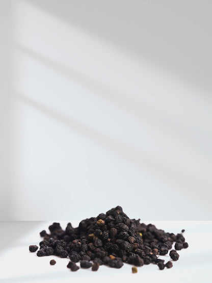 Horbäach whole dried European elderberries one pound bag size reference