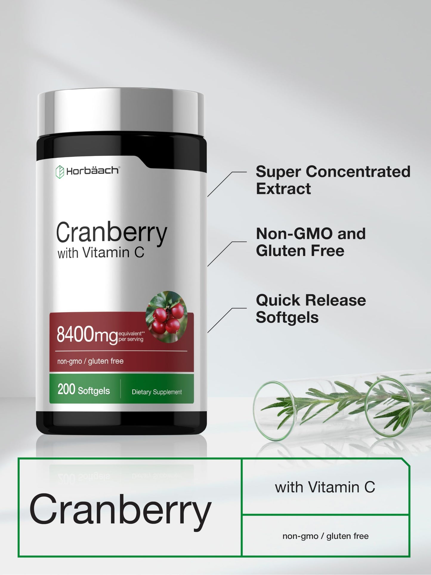 Horbäach Cranberry Antioxidant Support Bottle Back
