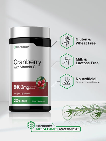 Horbäach Non-GMO Gluten Free Cranberry Softgels