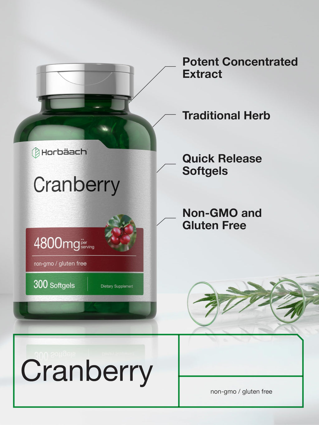 Horbaach Cranberry Concentrate Imported USA Quality Seal