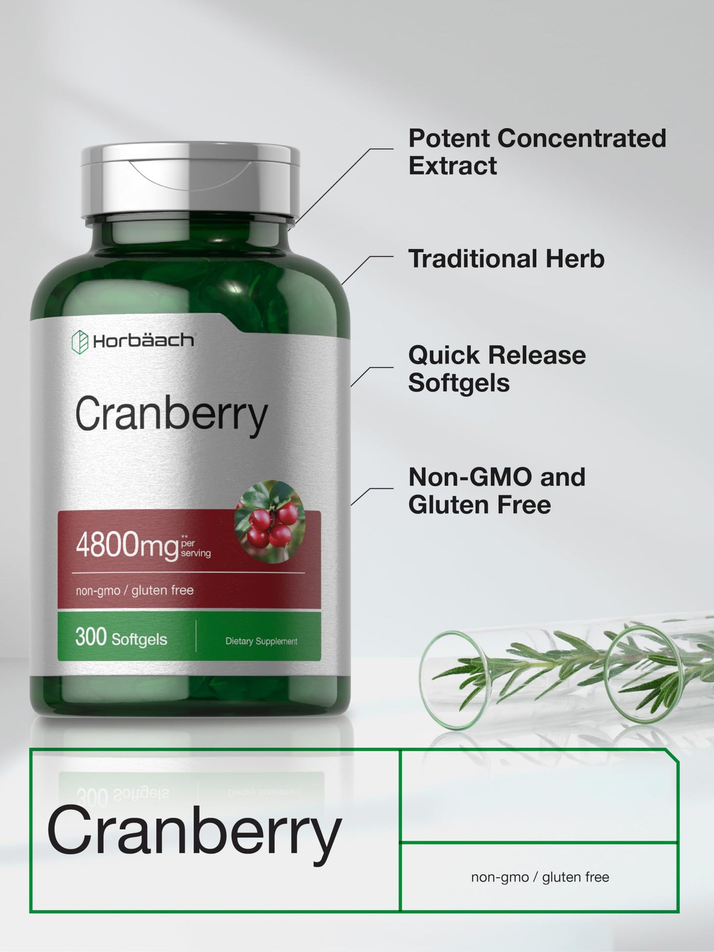 Horbaach Cranberry Concentrate Imported USA Quality Seal