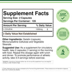 Double Wood L-Citrulline 1200mg supplement facts nutritional label