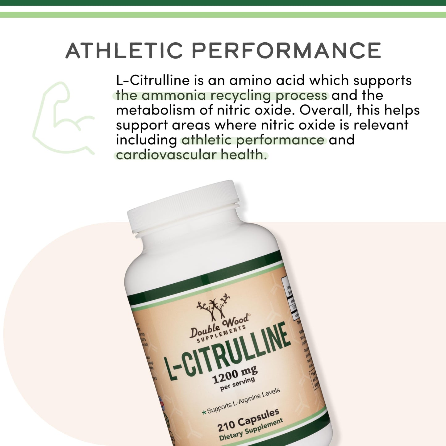 Double Wood L-Citrulline 1200mg capsules for muscle recovery