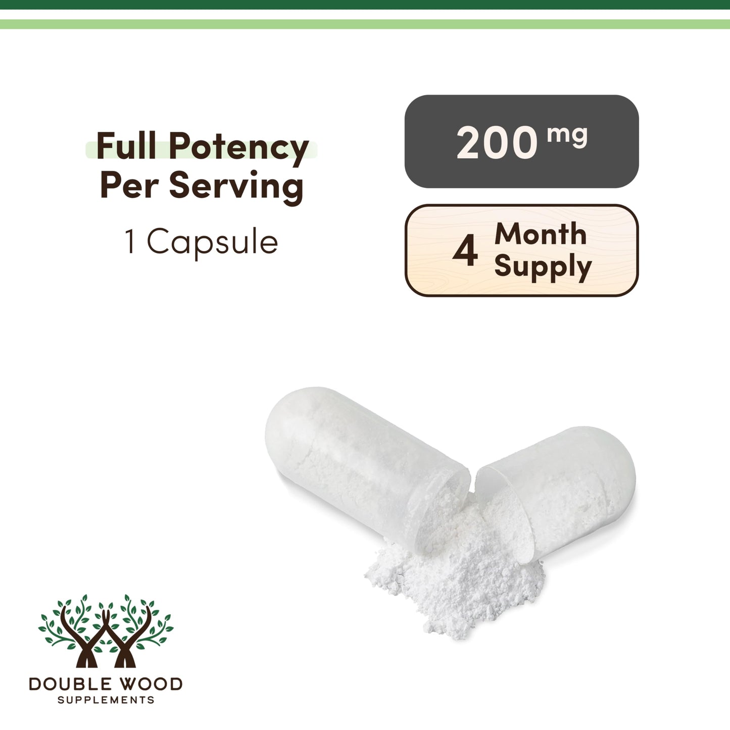 Double Wood L-Theanine capsule texture and bottle
