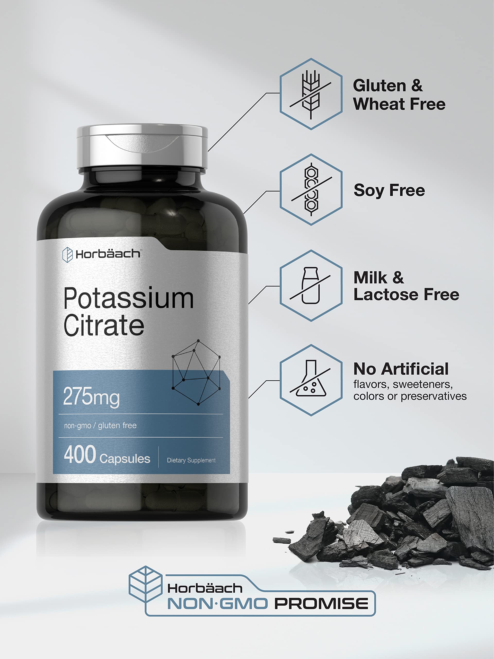 Gluten free and non GMO authentic USA imported mineral capsules by Horbaach