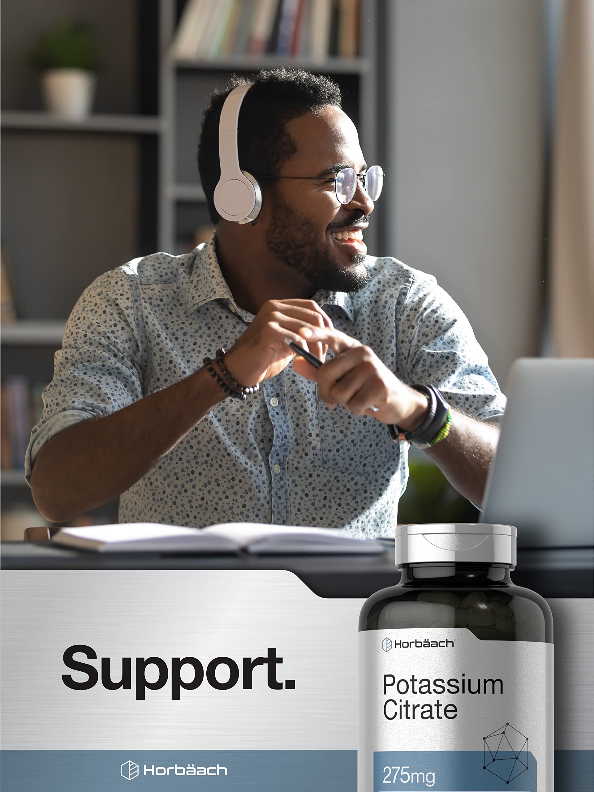 Laboratory tested premium quality wellness supplement bottle back view with directions