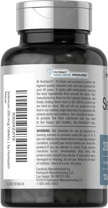 Horbäach non-GMO and gluten-free dietary supplement seal