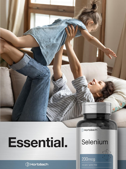 Vegetarian allergy-friendly selenium yeast tablets bottle side view