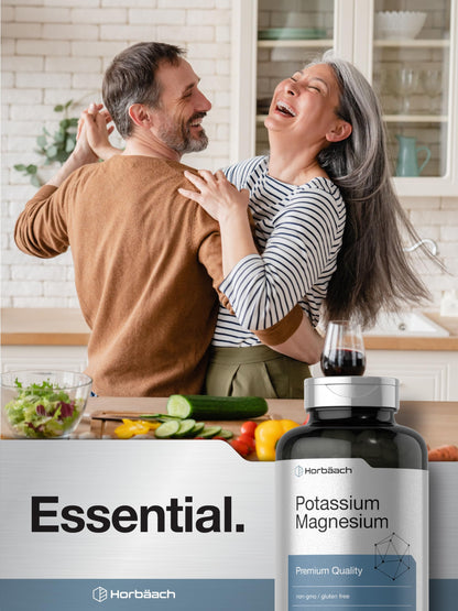Horbäach Potassium Magnesium official packaging showing four hundred milligrams magnesium
