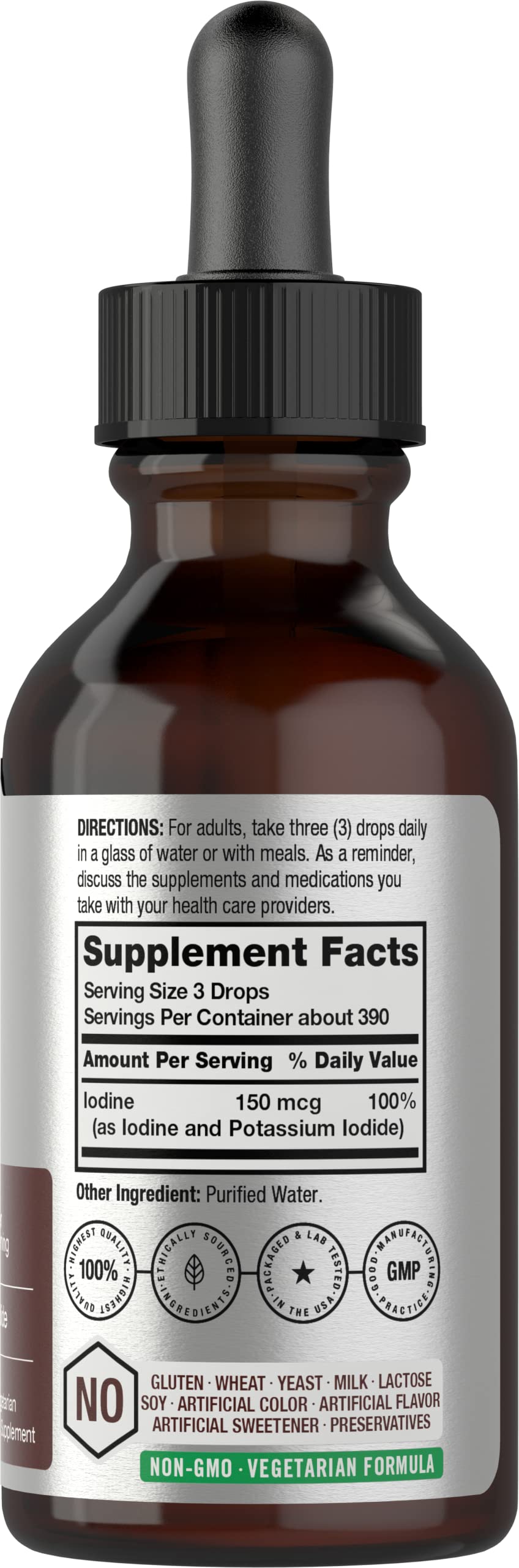 Horbäach Potassium Iodide Tincture supplement bottle for metabolic health