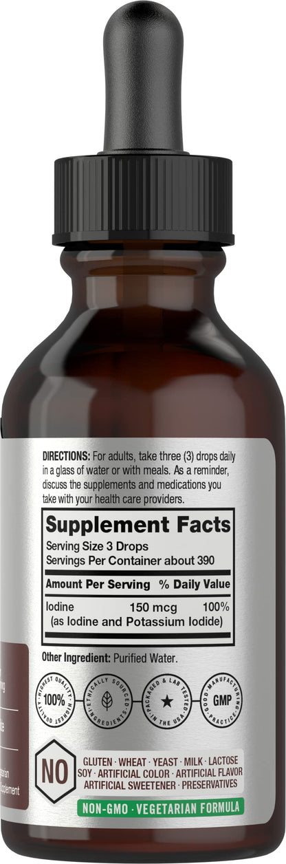 Horbäach Potassium Iodide Tincture supplement bottle for metabolic health